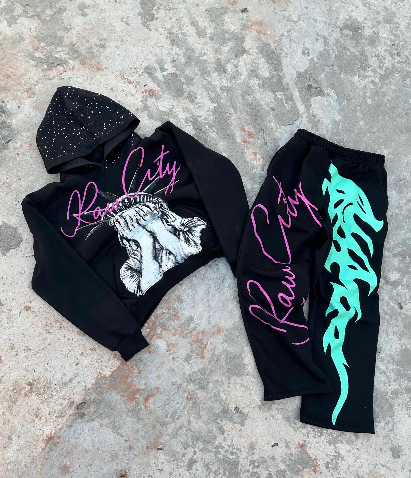 Black Raw City Eclipse Tracksuit